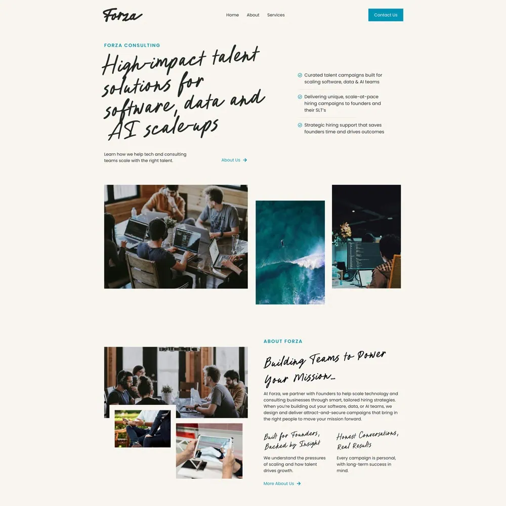 Forza Consulting website home page square