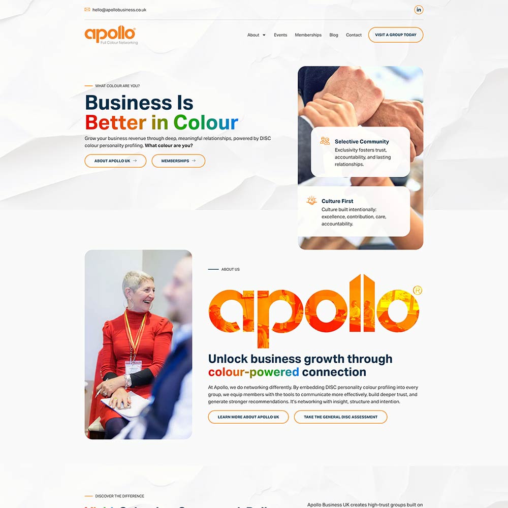 Apollo UK website home page screenshot