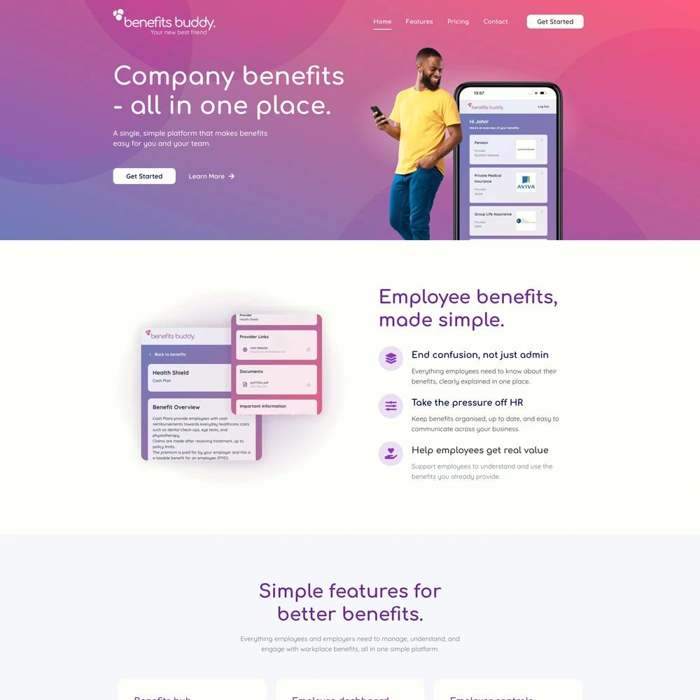 Benefits Buddy Website Home Page Square